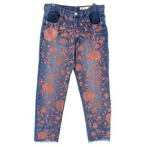 Asos Jeans Women 32 Blue Bohemian Boho Indie Whimsical Eclectic Unique Versatile